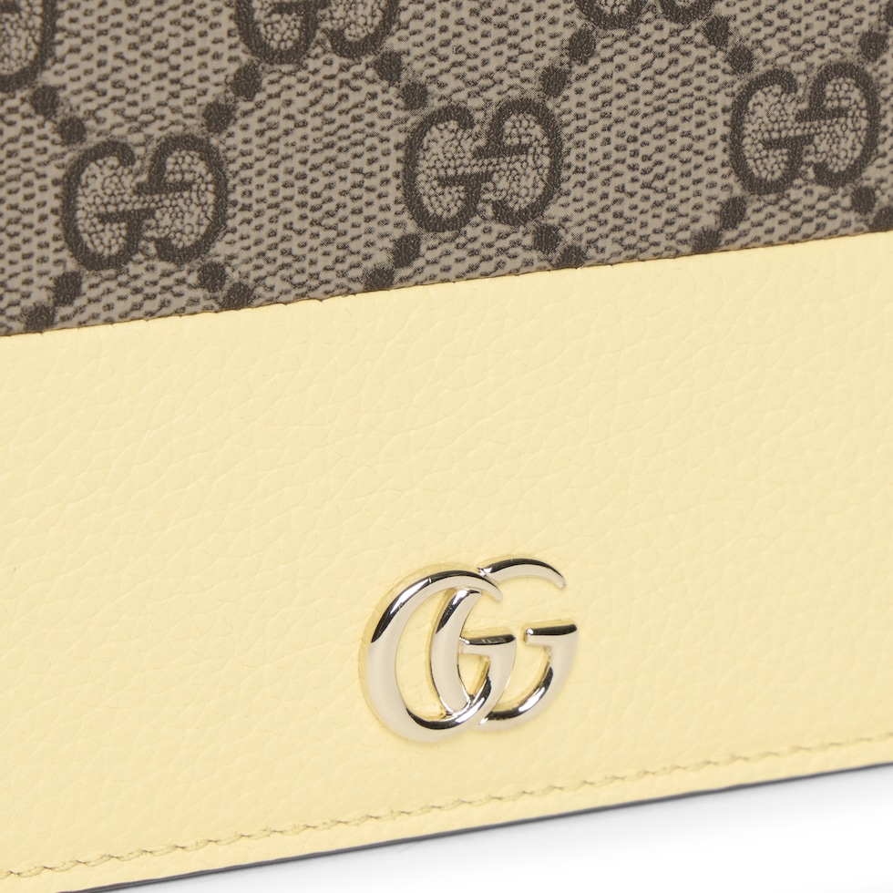 Portefeuille bicolore sur chaîne GG Marmont