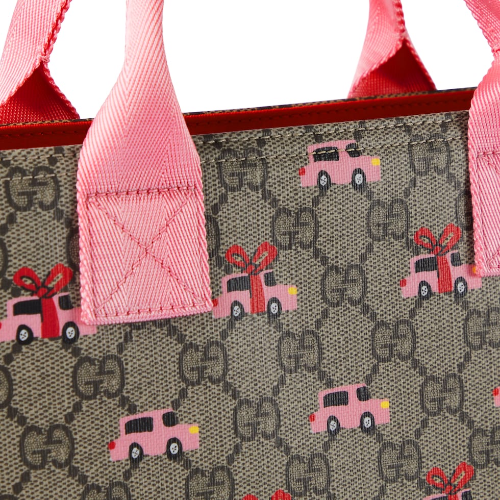 Children's printed GG tote bag