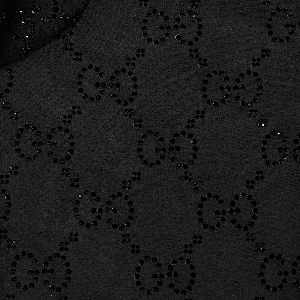 Embroidered light silk georgette dress