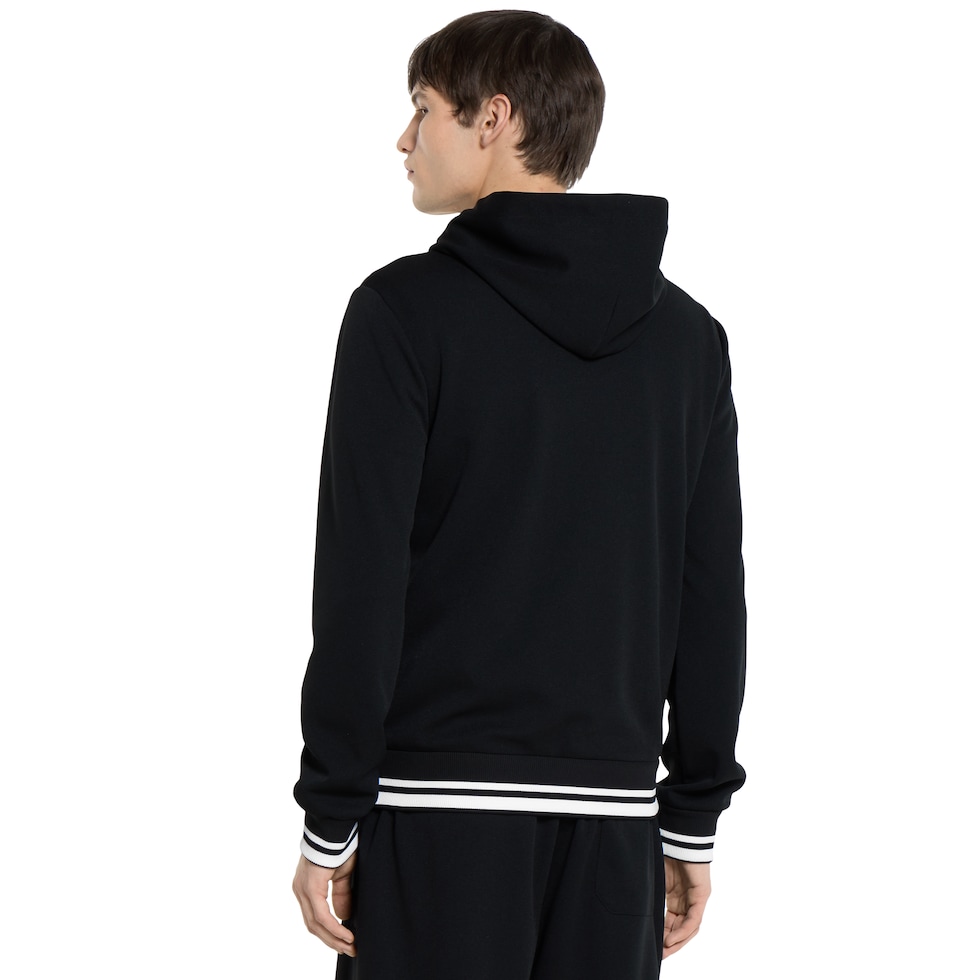Technical jersey hooded zip jacket