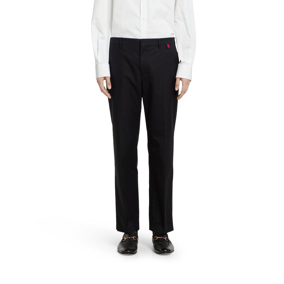 Cotton canvas pant with Web detail