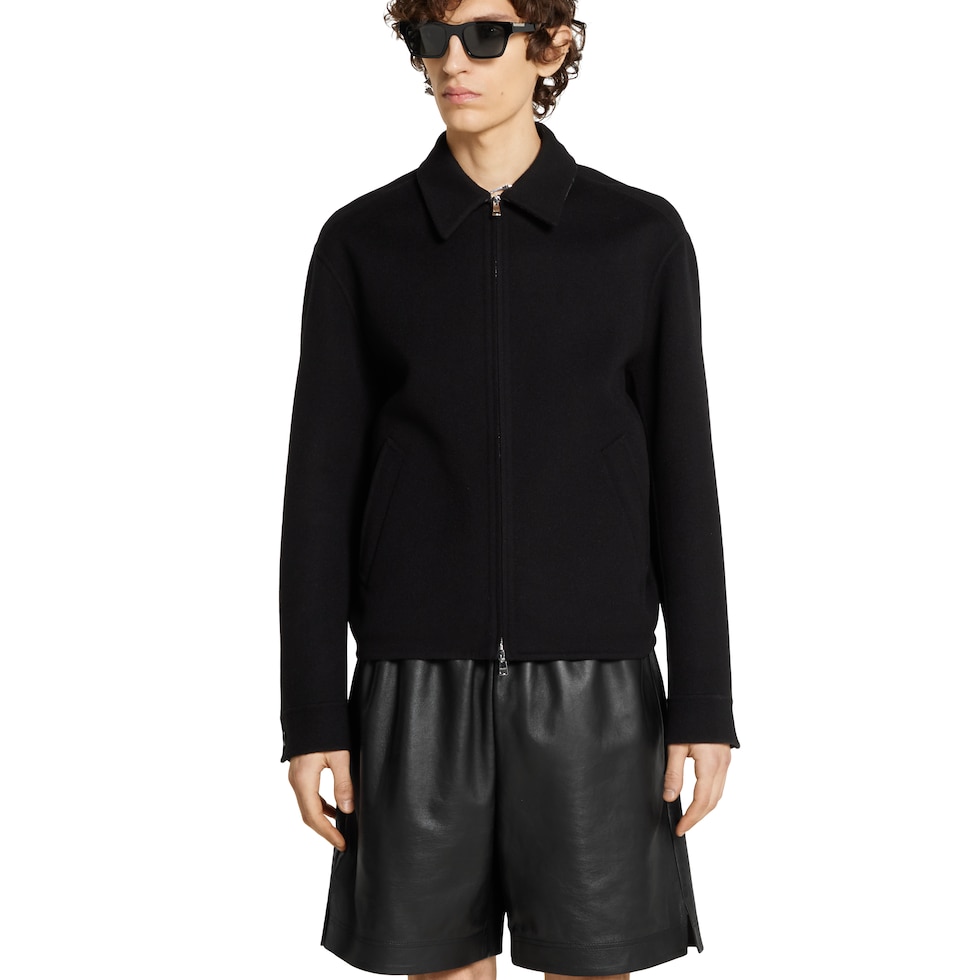 เสื้อแจ็คเก็ต Wool double zip jacket