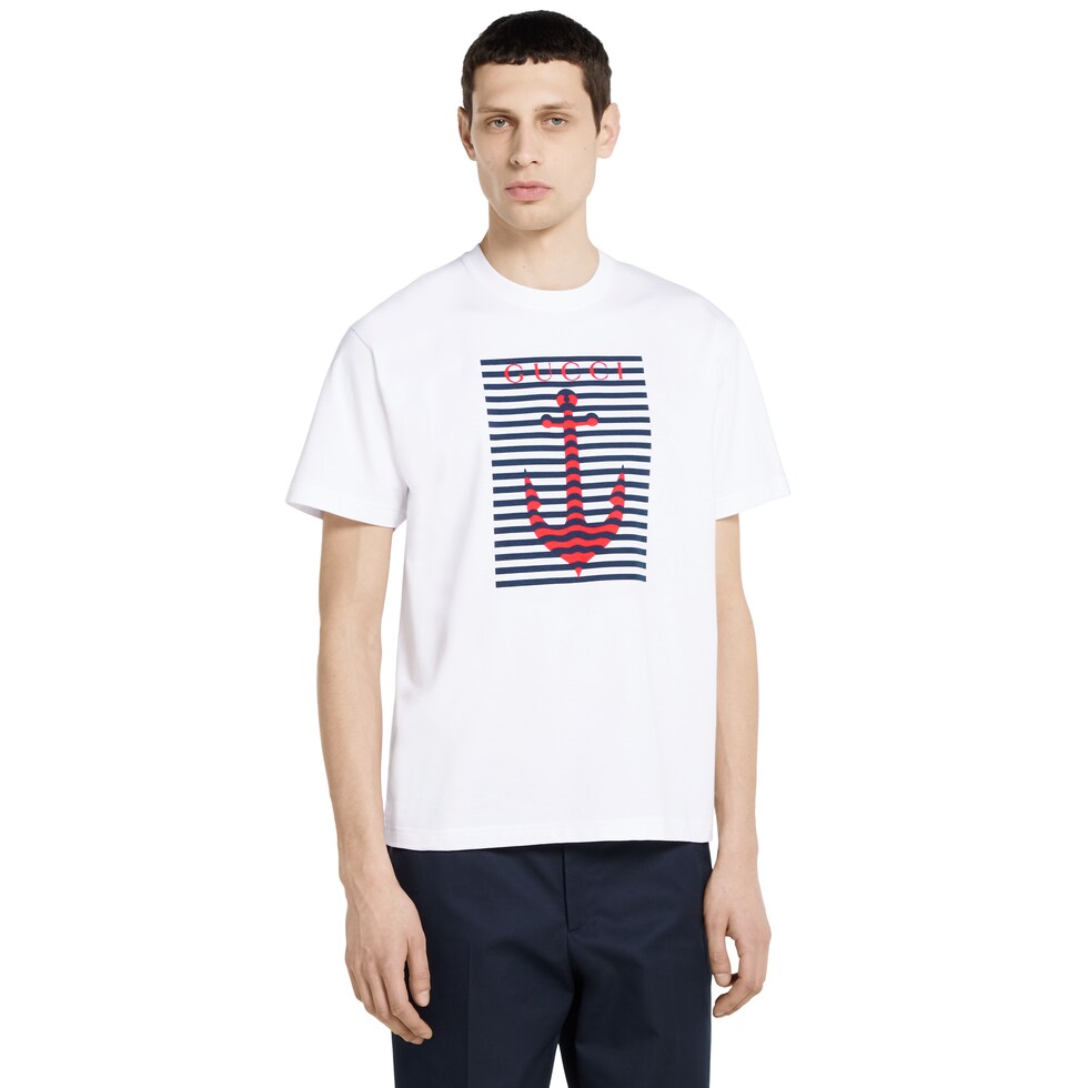 Printed cotton jersey T-shirt
