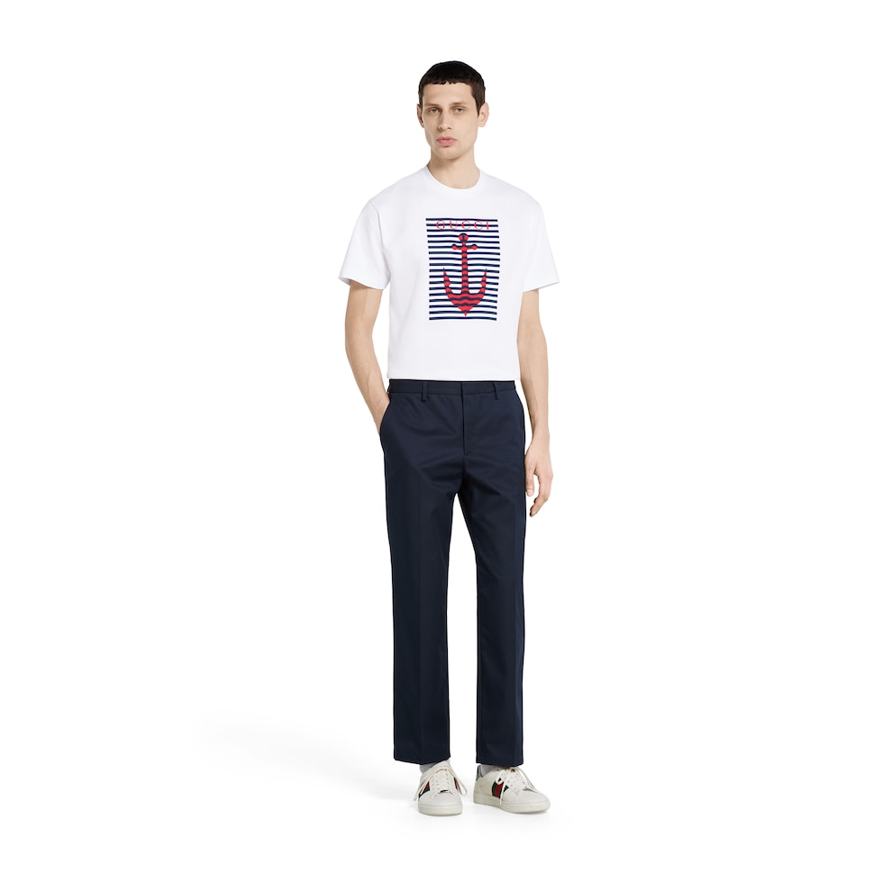 Printed cotton jersey T-shirt
