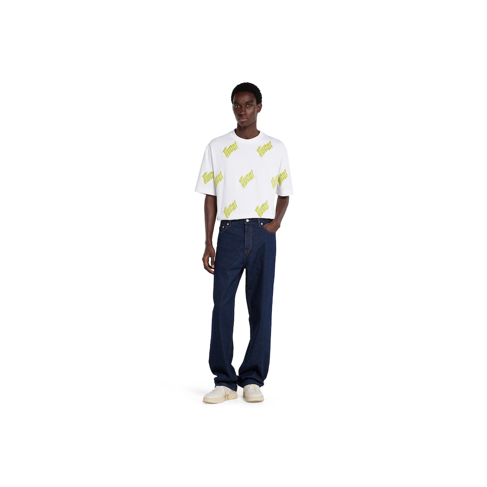 Embroidered cotton jersey T-shirt 
