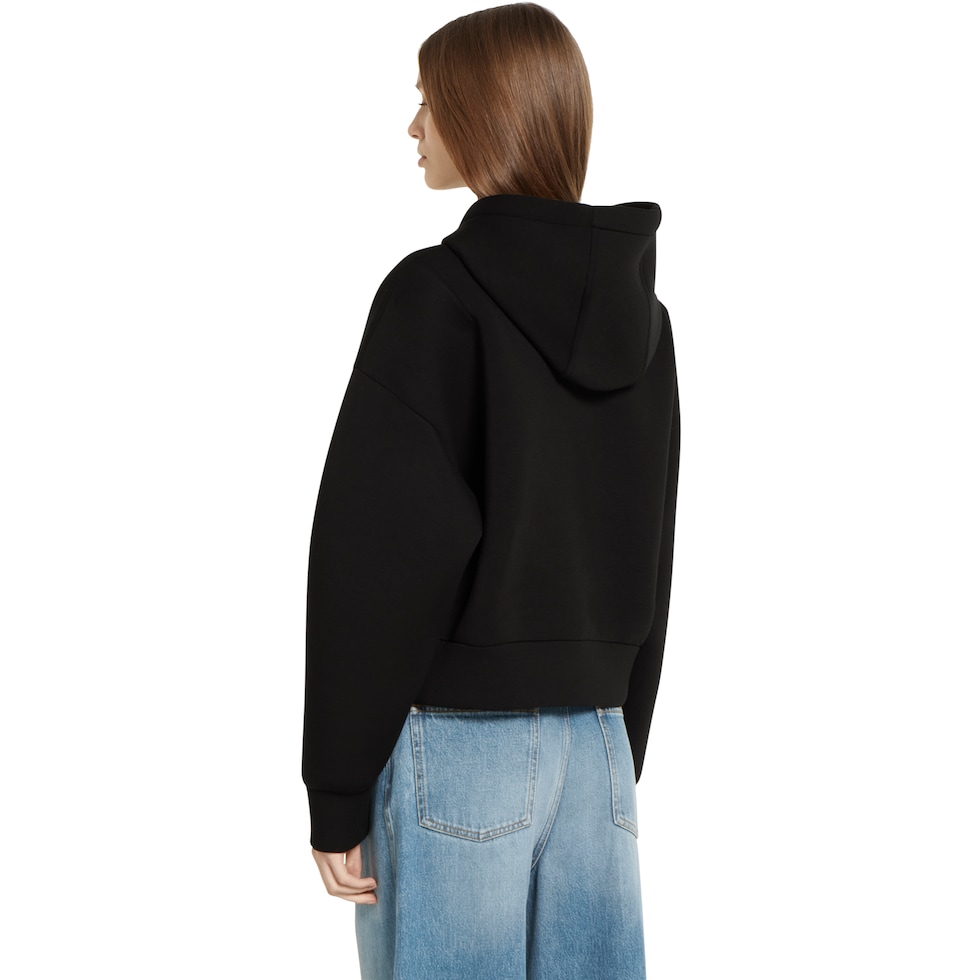 Viscose jersey hooded sweatshirt