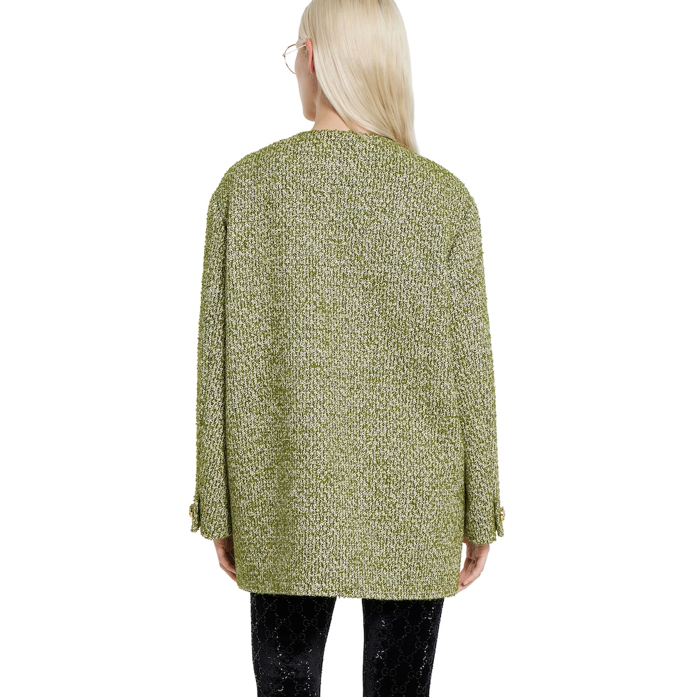 Wool cotton bouclé coat