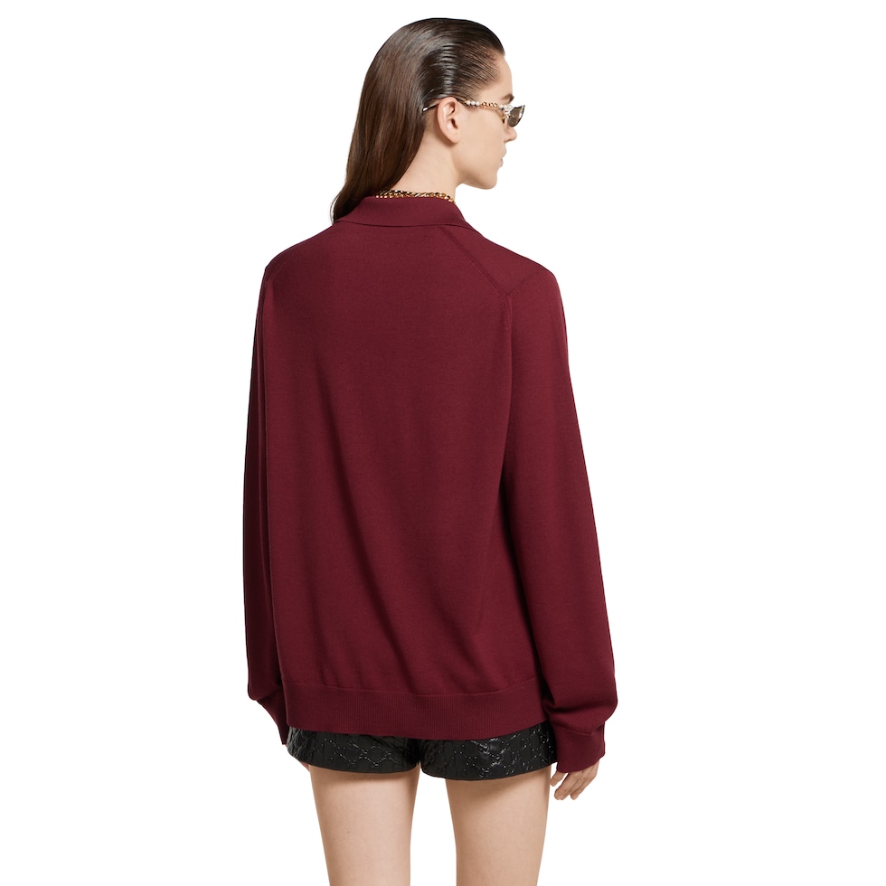 Extra fine wool polo top