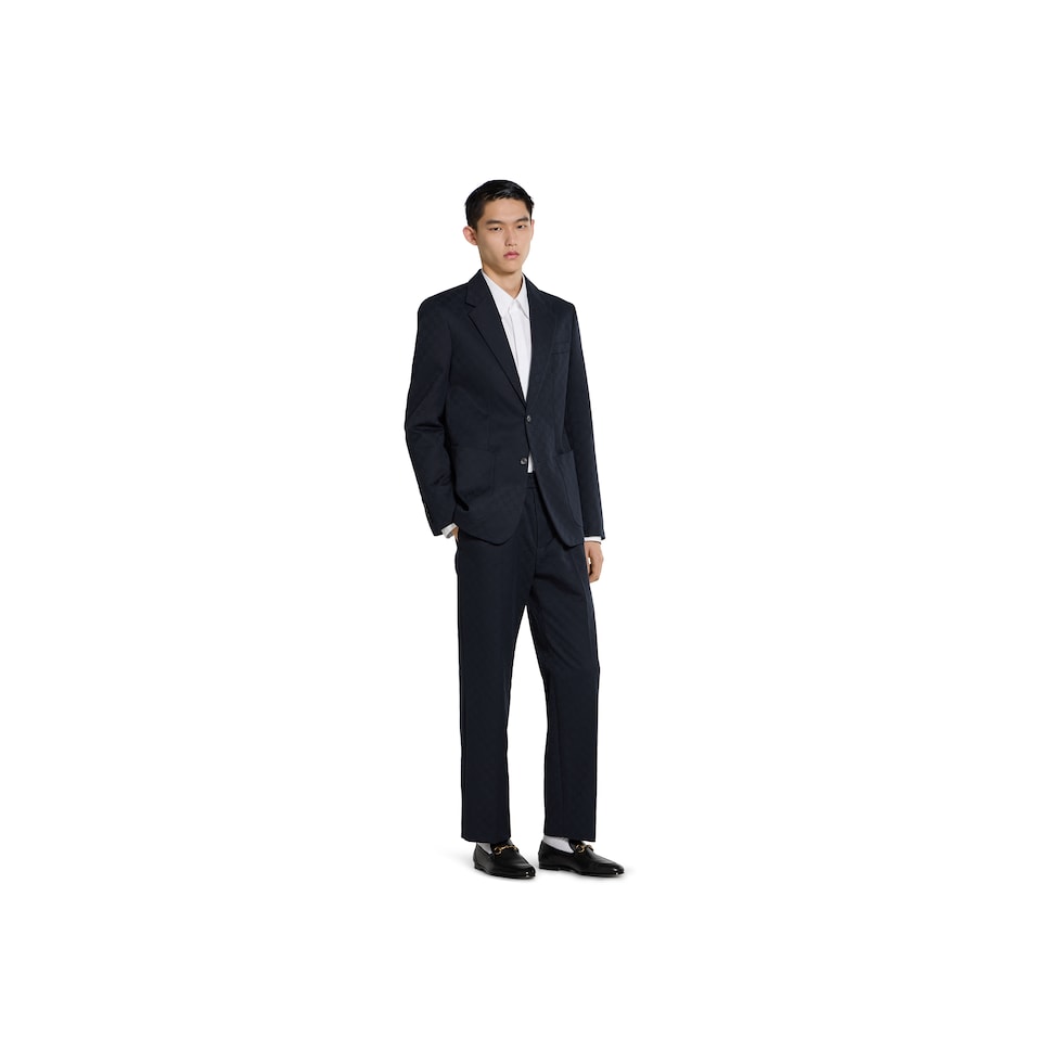 Pantalon en gabardine de coton GG