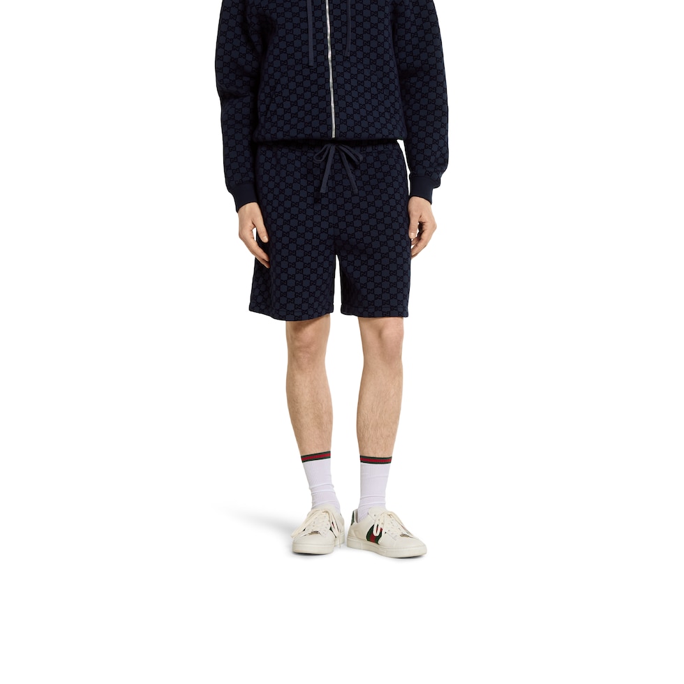 Printed double jersey viscose shorts