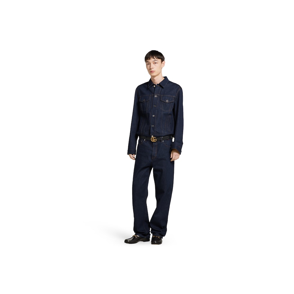 Cotton denim jacket with Web