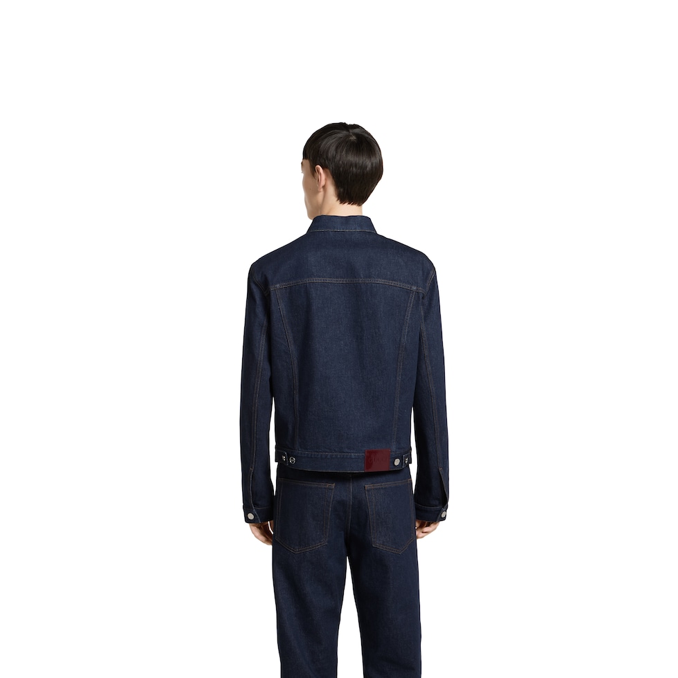 Cotton denim jacket with Web