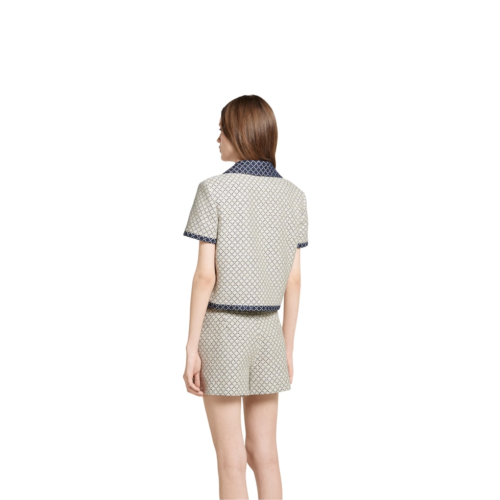 Diamond cotton bouclé jacket