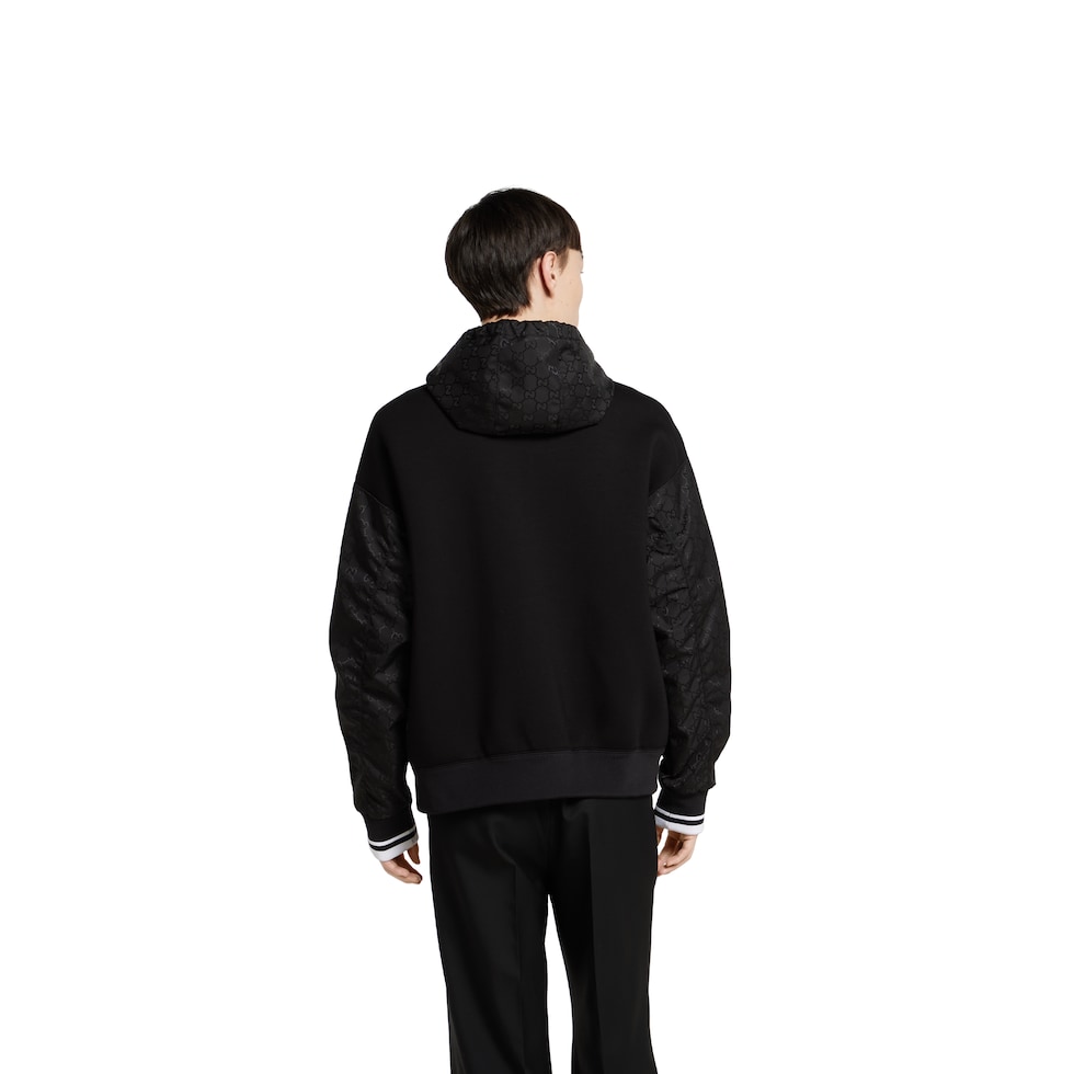 Jersey wool zip jacket