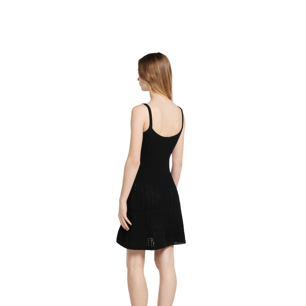 Stretch cotton knit dress