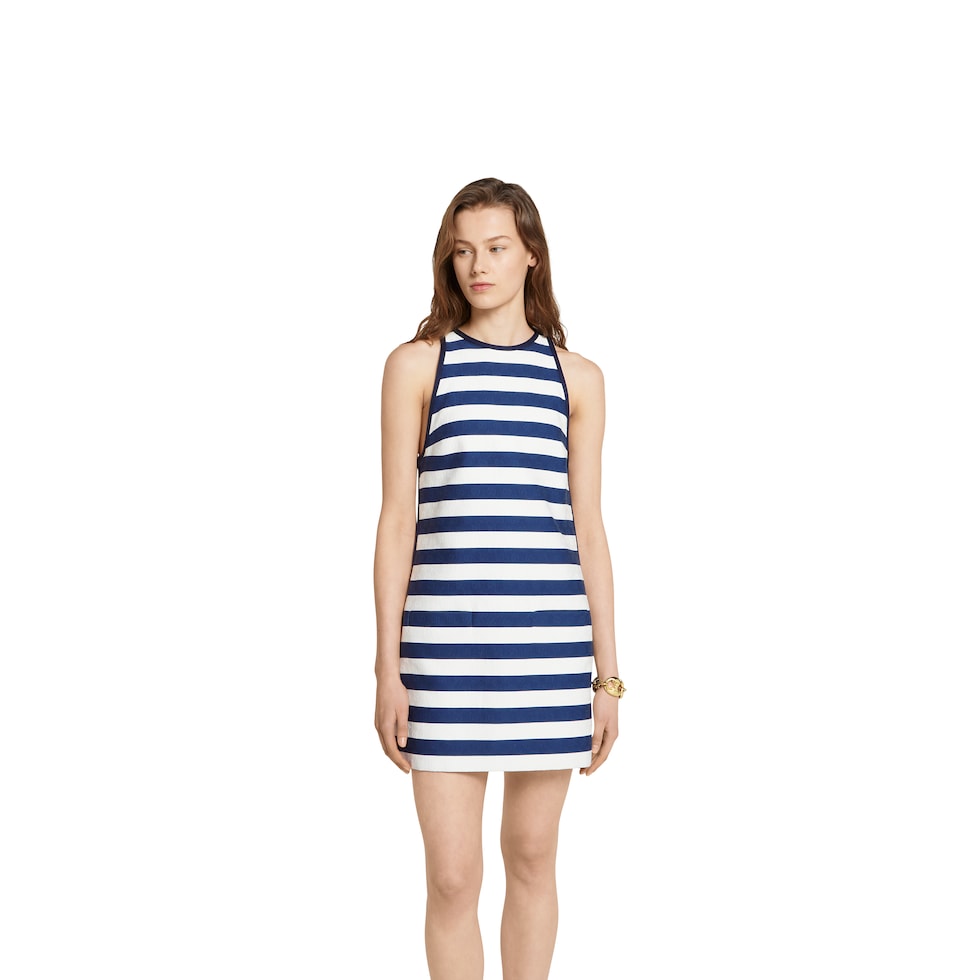 Printed GG cotton jacquard dress
