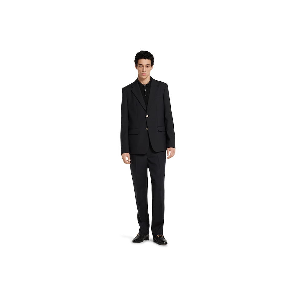 Single-breasted wool jacket