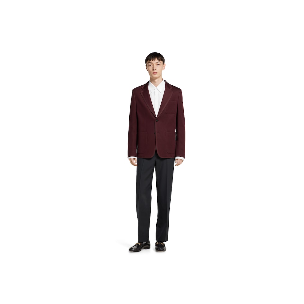 Textured jersey GG jacket