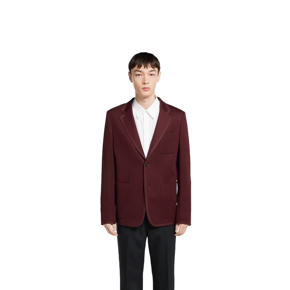 Textured jersey GG jacket