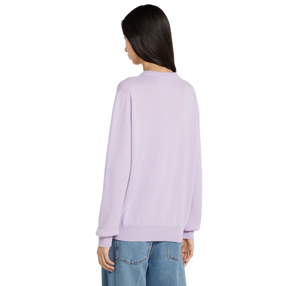 Cashmere sweater with intarsia