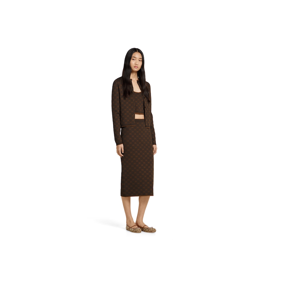 Stretch GG jacquard skirt