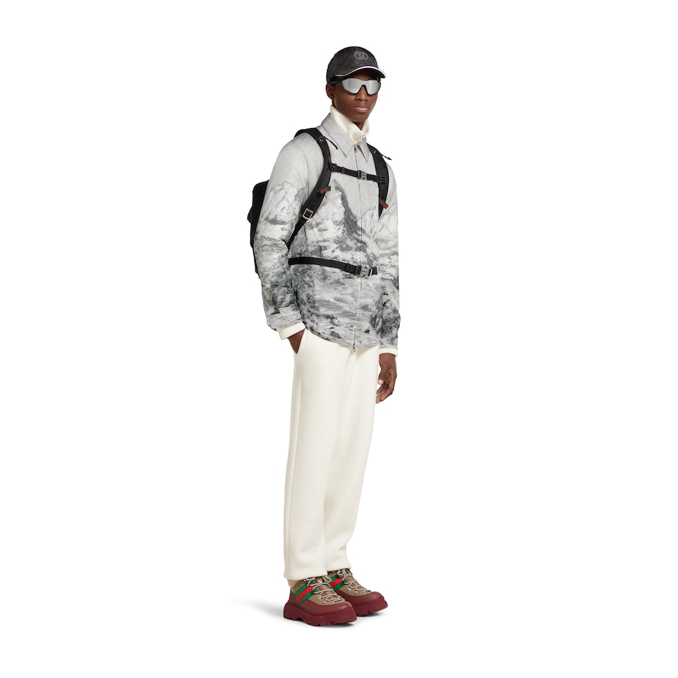 Wool cashmere piquet knit leisure pant