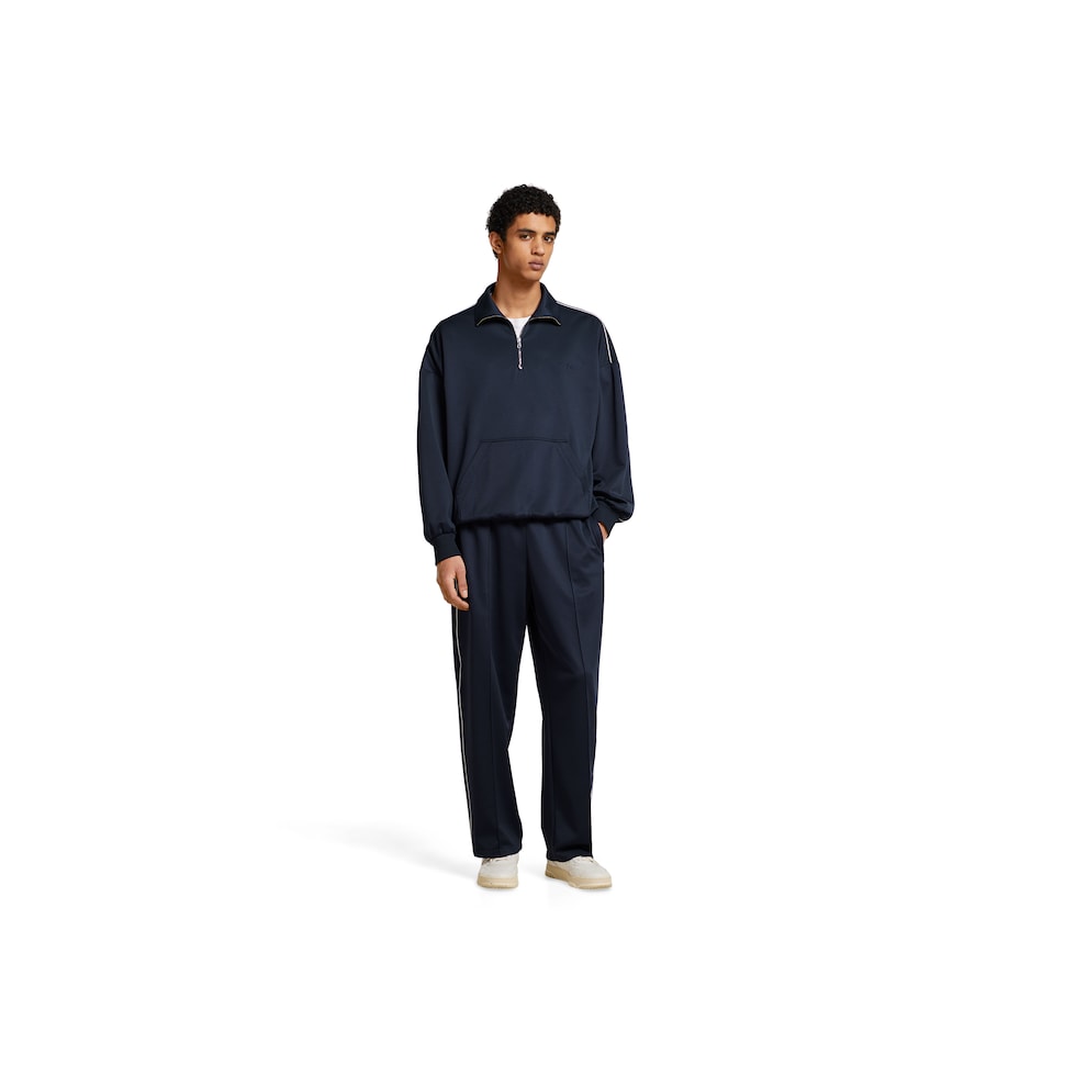 Technical jersey sweatshirt with embossed logo