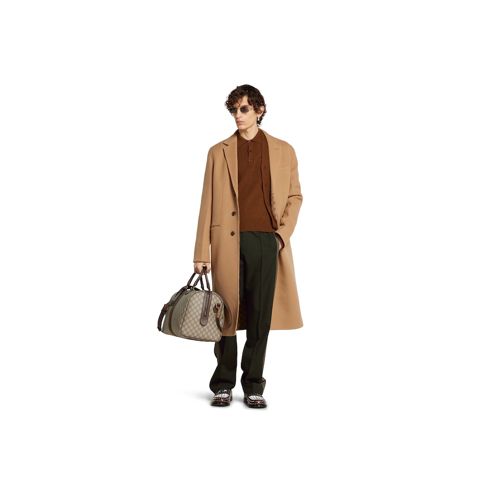 Wool twill pant with logo