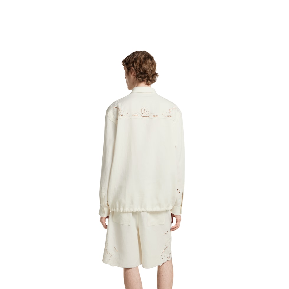 Linen shirt with embroidery