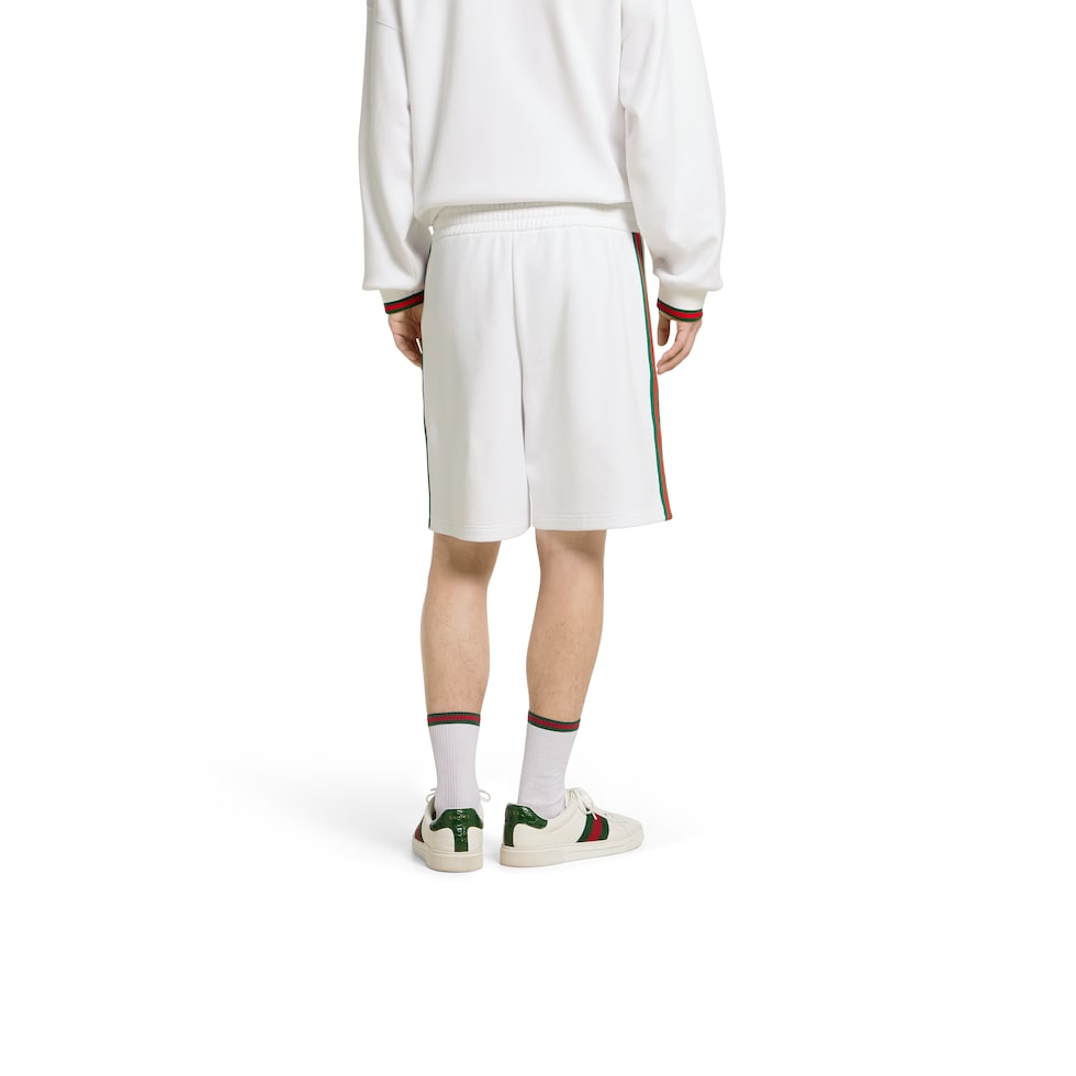 Cotton piquet shorts with Web