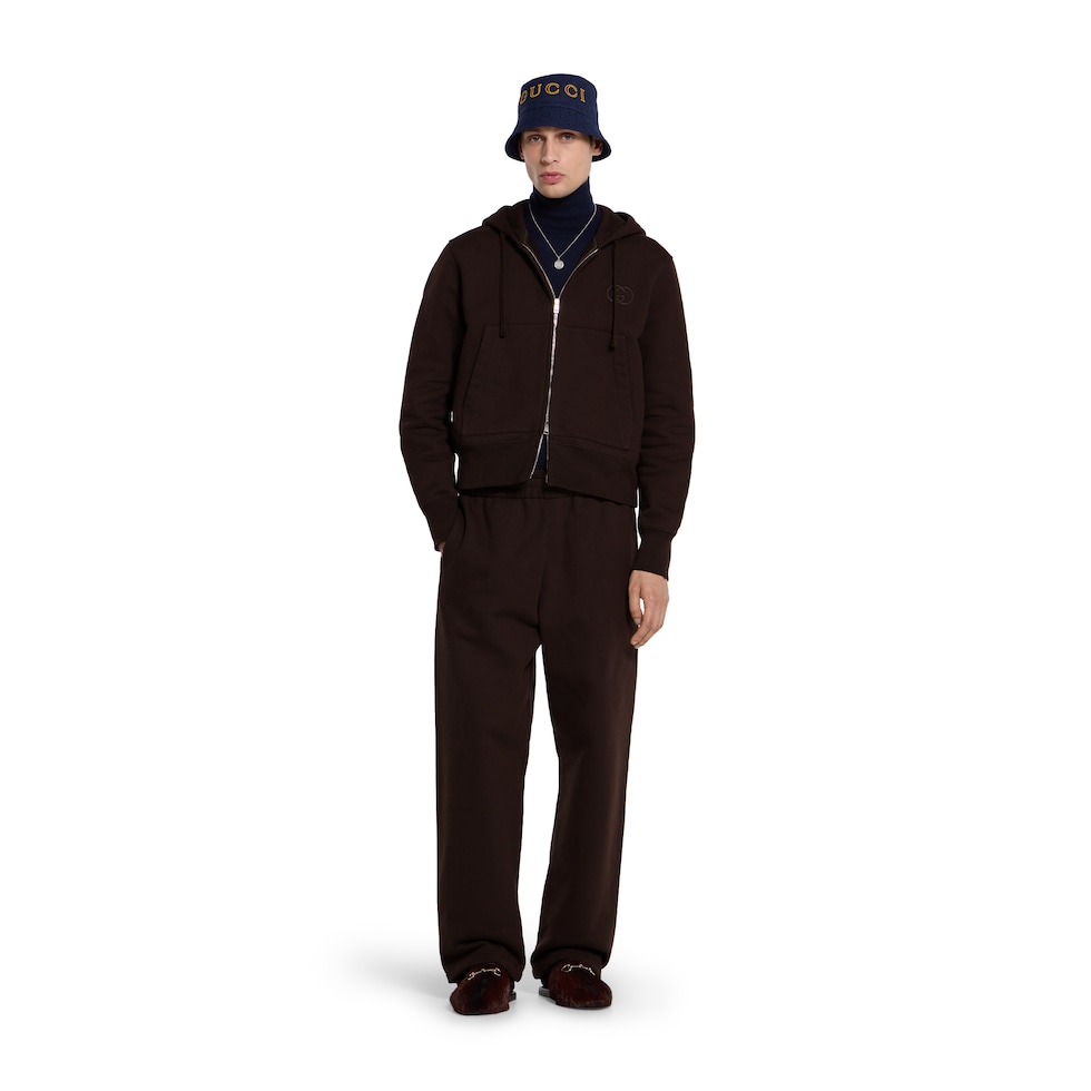 Brushed cotton jersey jogging pant
