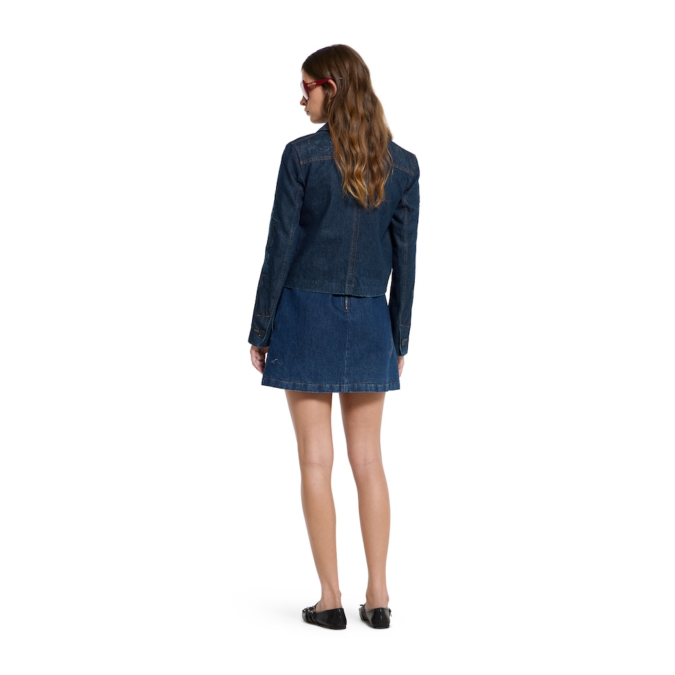 Denim jacket with embroidery