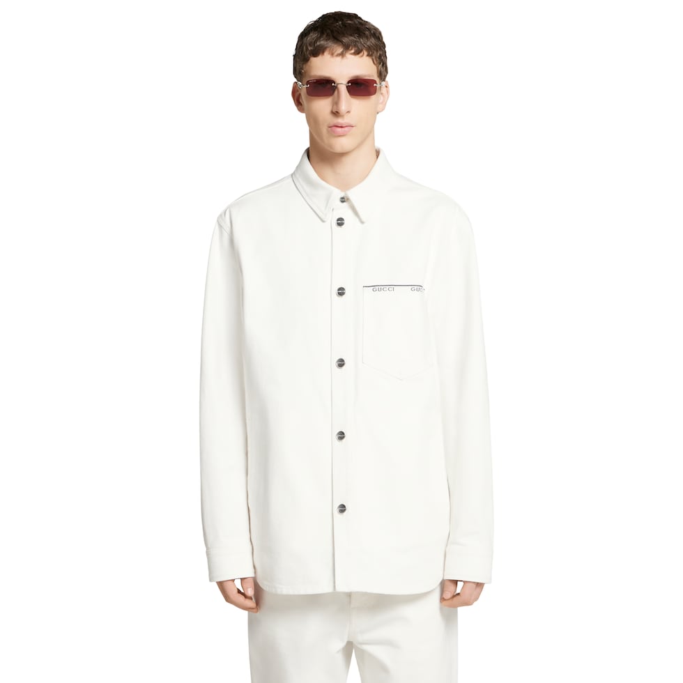 Cotton selvedge denim shirt