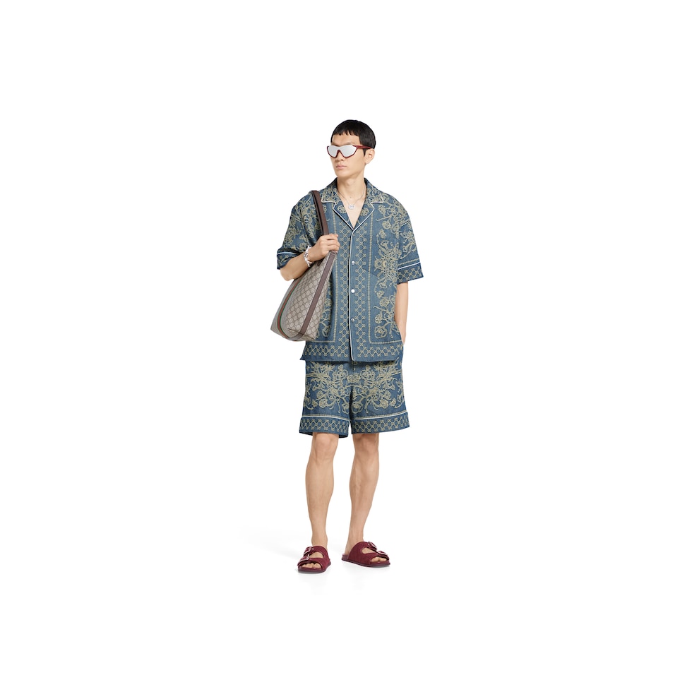 GG denim jacquard shorts