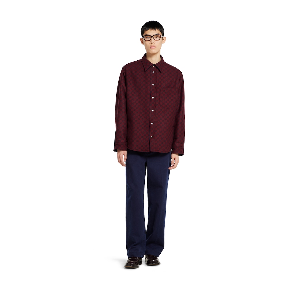 Reversible denim and flannel shirt 