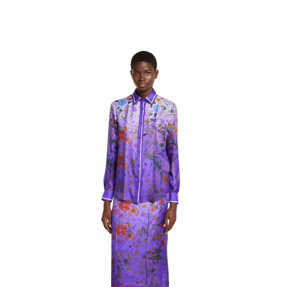 Printed silk shirt