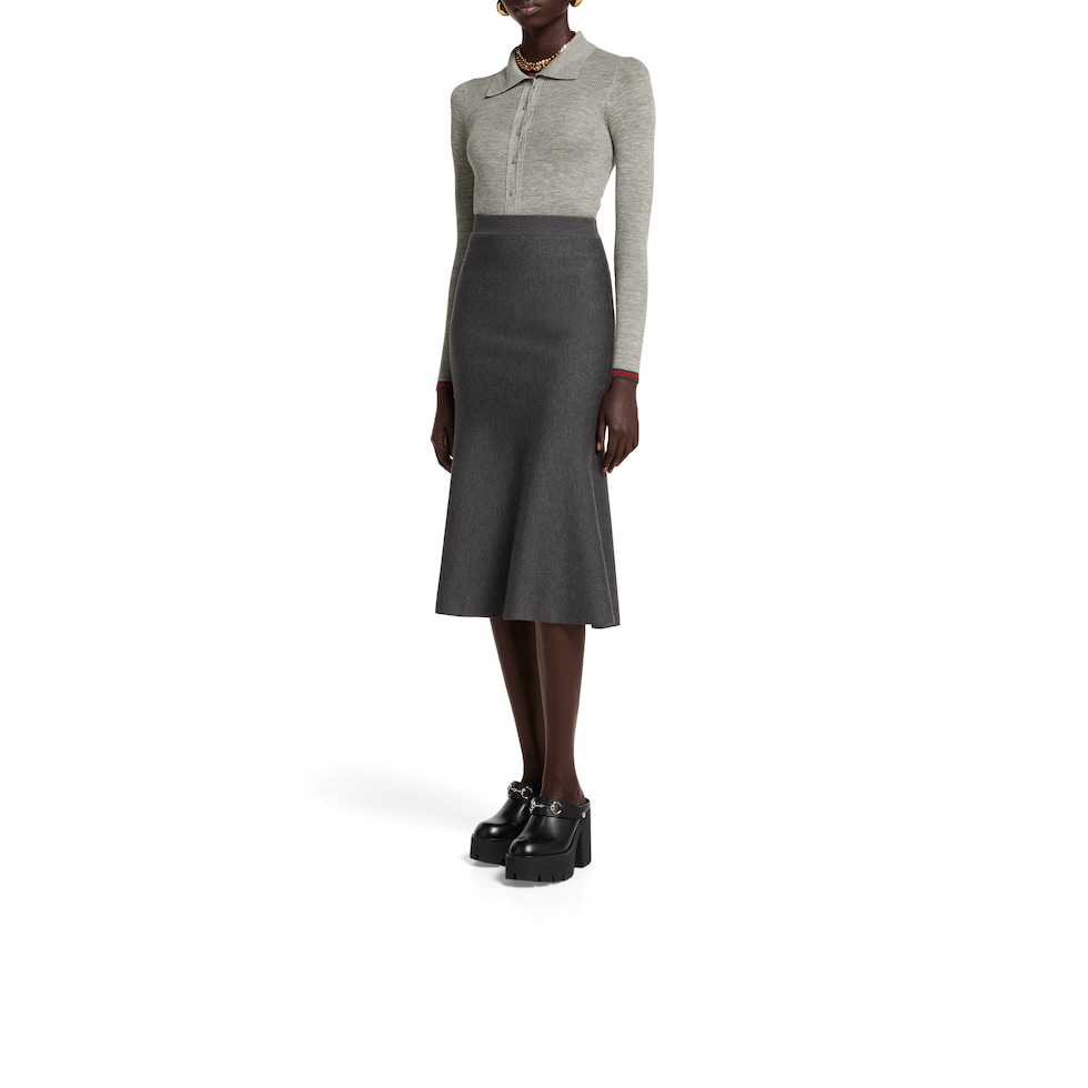 Fine wool skirt