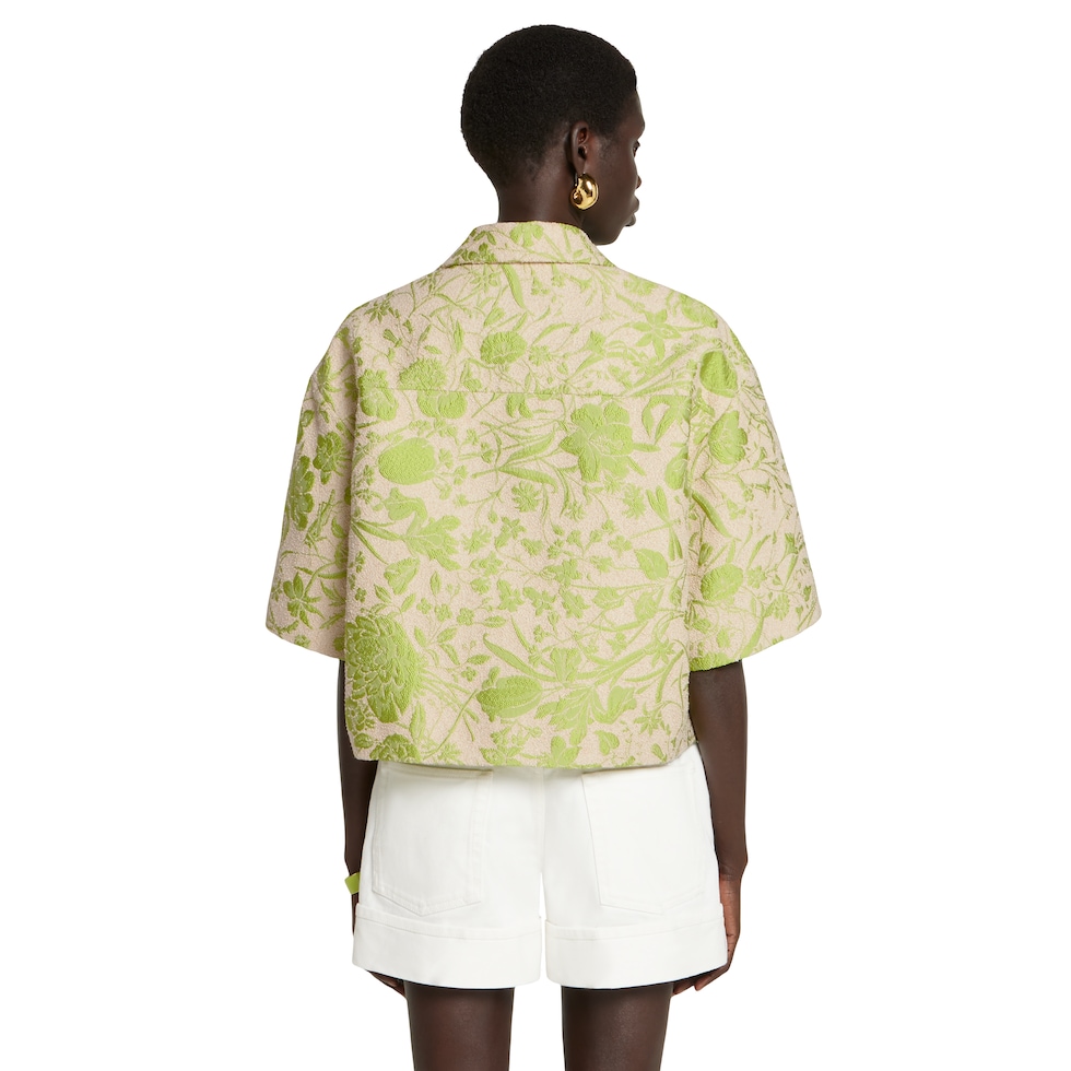 Flora cotton bouclé jacquard jacket