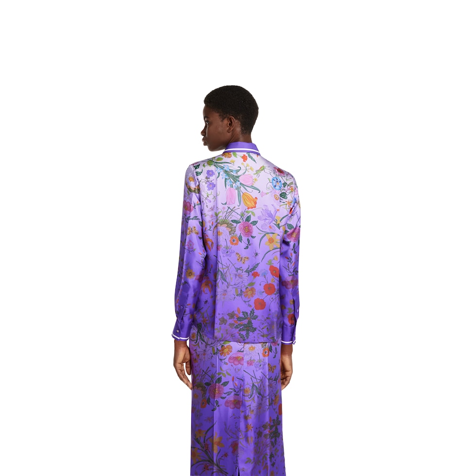 Printed silk shirt