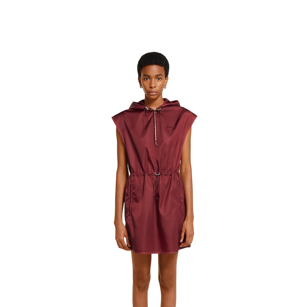 Fine nylon dress with logo
