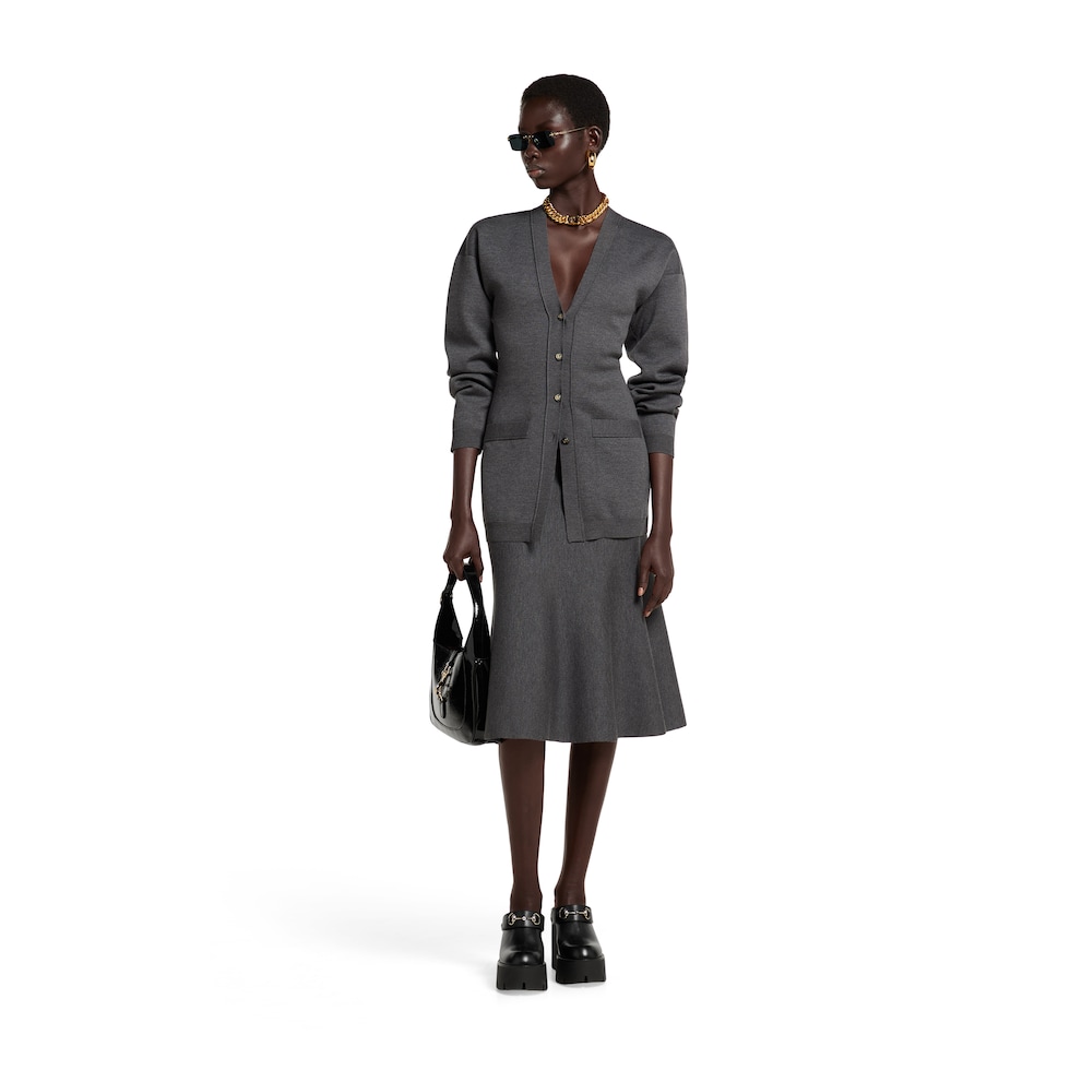 Fine wool skirt