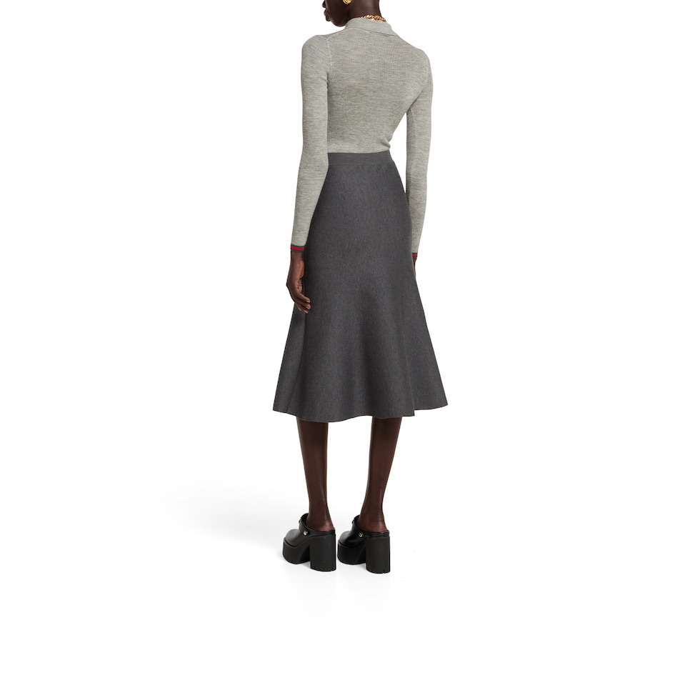 Fine wool skirt