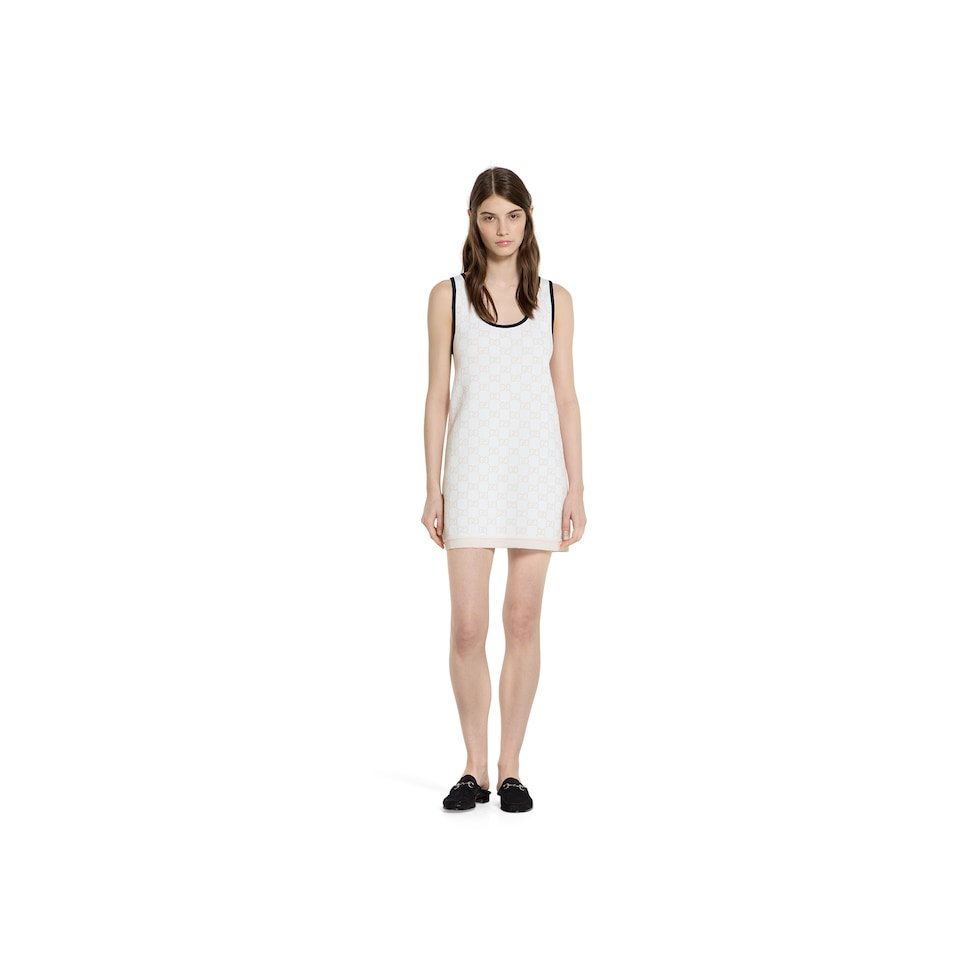 GG fine cotton jacquard dress