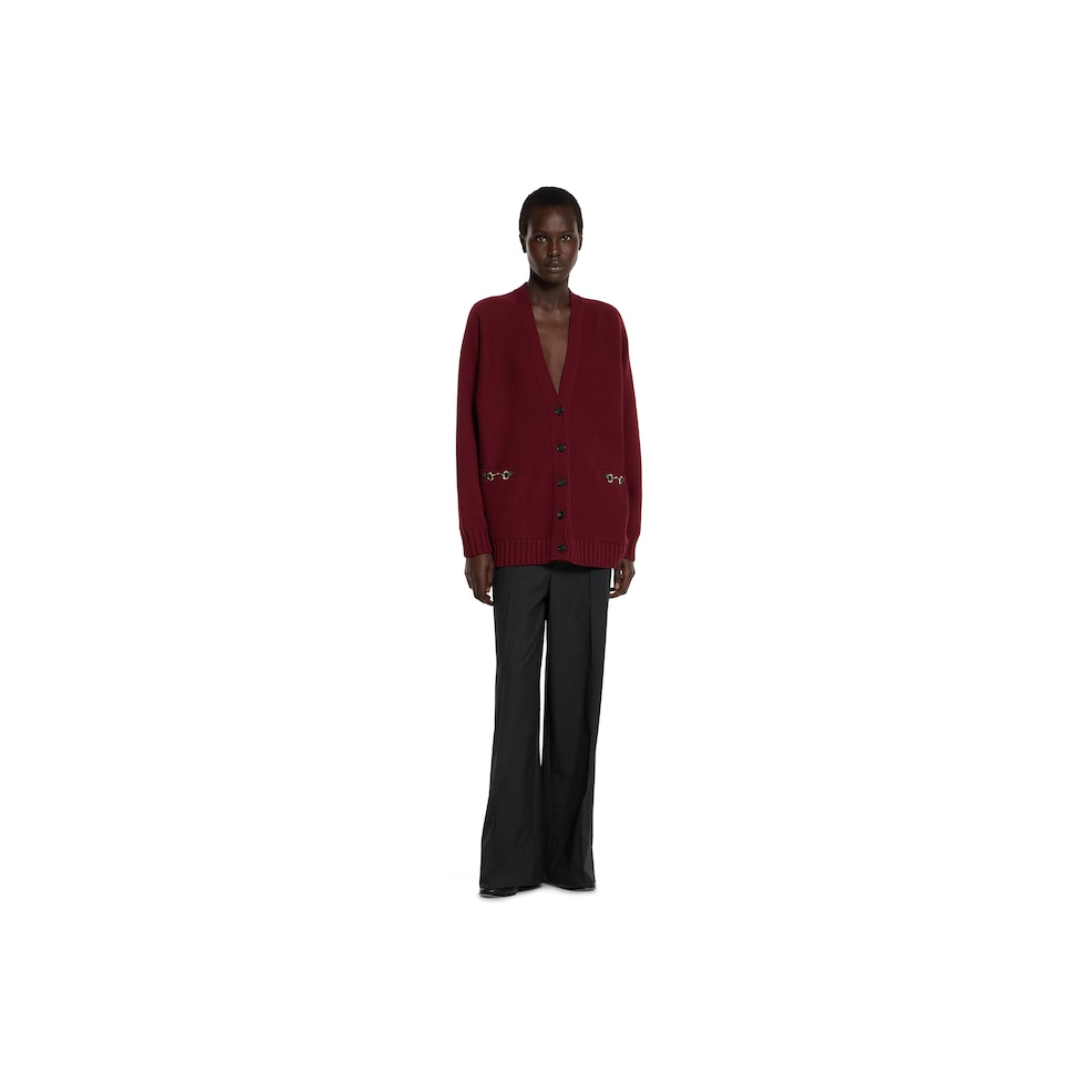Cardigan en cachemire et laine avec détail Mors