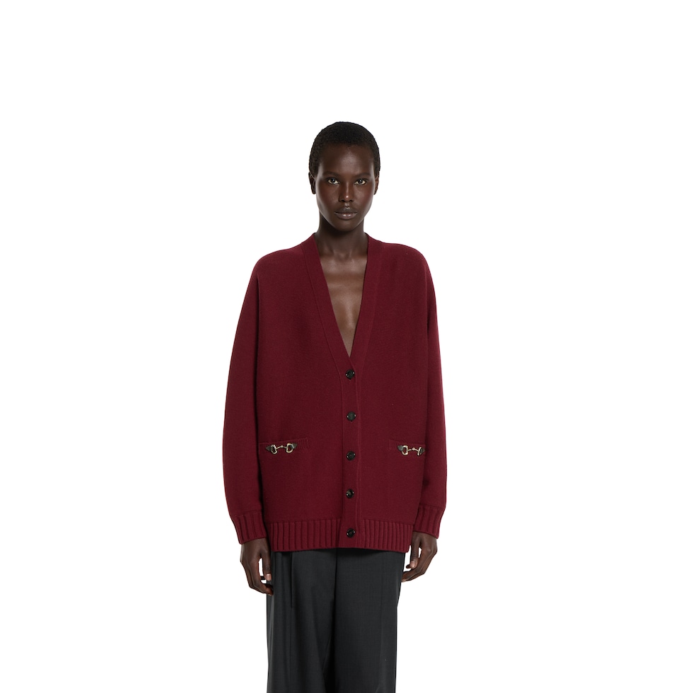 Cardigan en cachemire et laine avec détail Mors