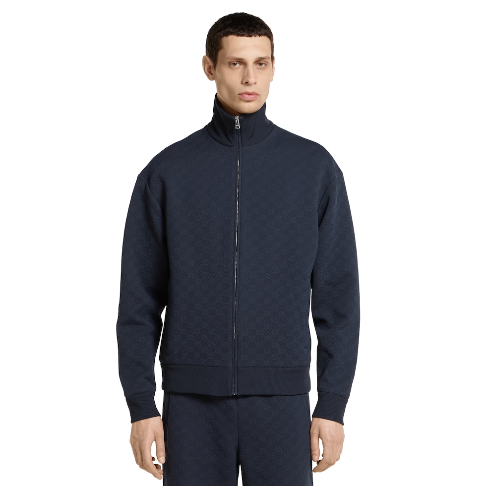 GG technical jersey zip jacket