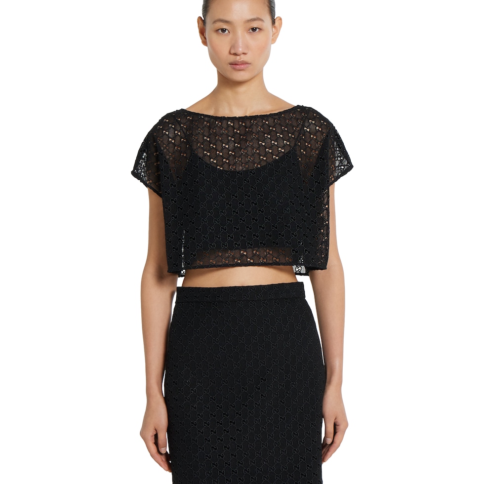 GG macramé top