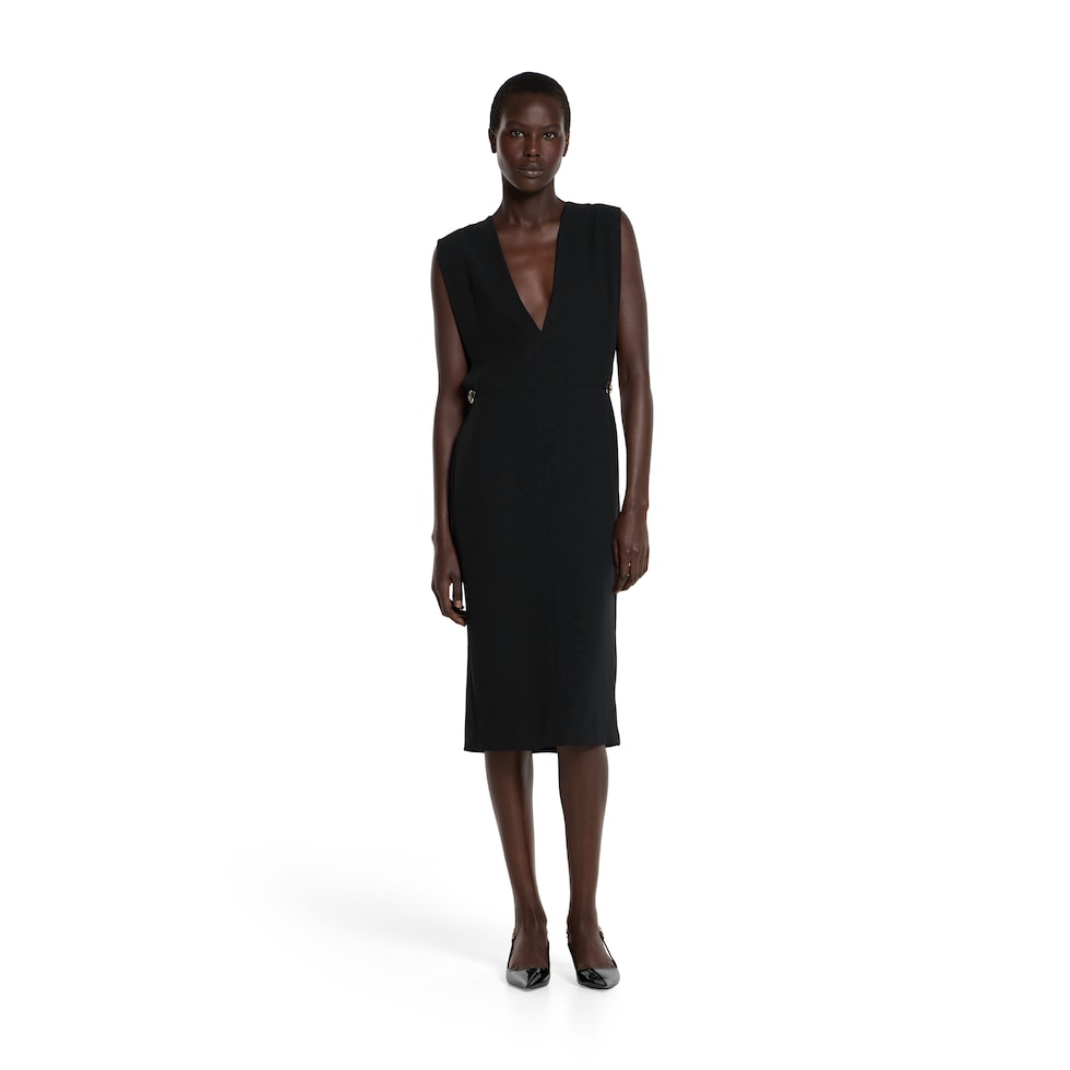 Satin dress with Horsebit