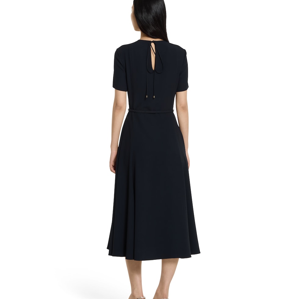 Satin dress with Double G belt