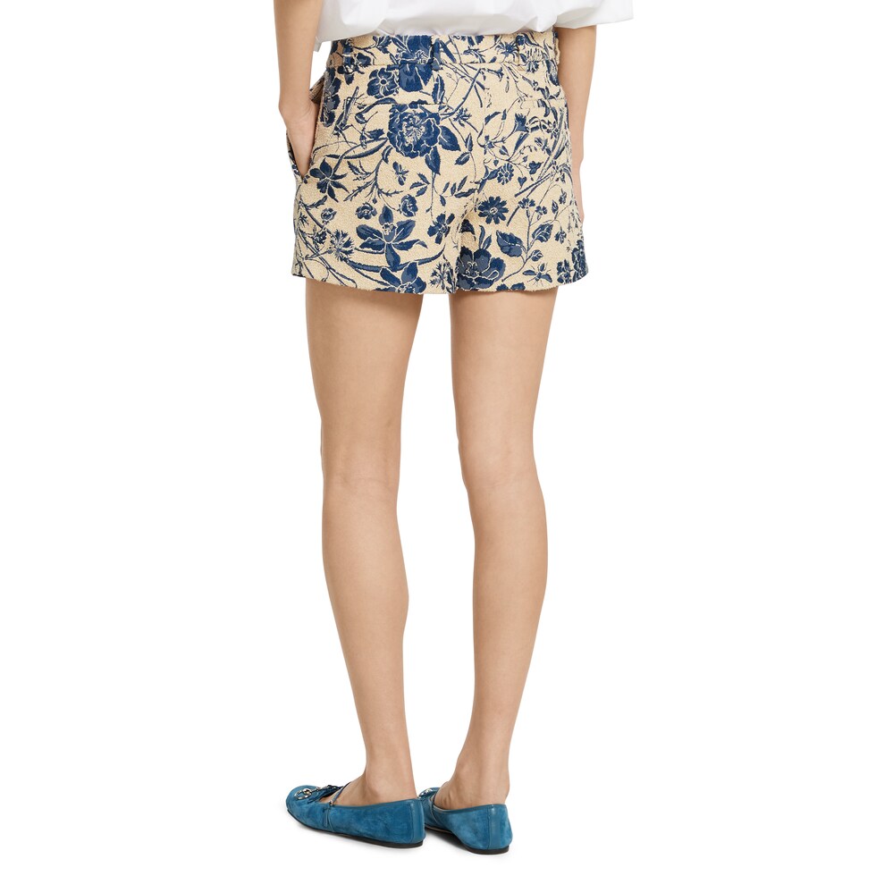 Short en jacquard de coton bouclé Flora
